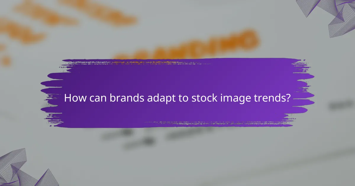 How can brands adapt to stock image trends?