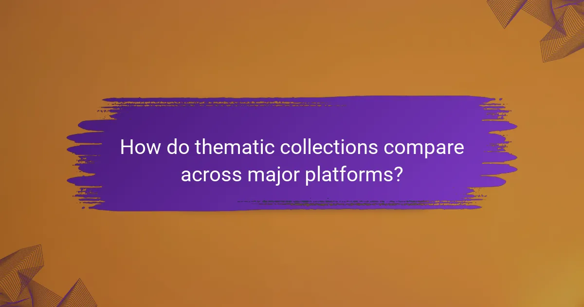 How do thematic collections compare across major platforms?