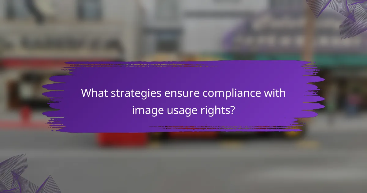 What strategies ensure compliance with image usage rights?