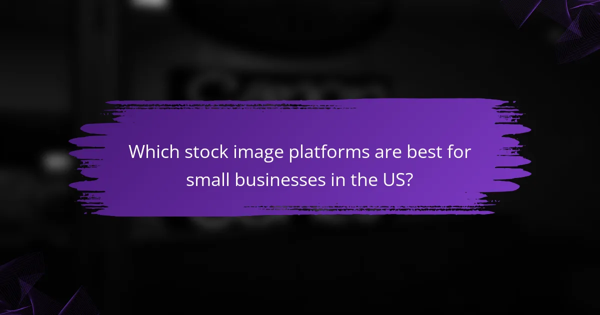 Which stock image platforms are best for small businesses in the US?